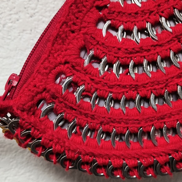 Handmade bag with crochet weaving technique.   New - Picture 6 of 11
